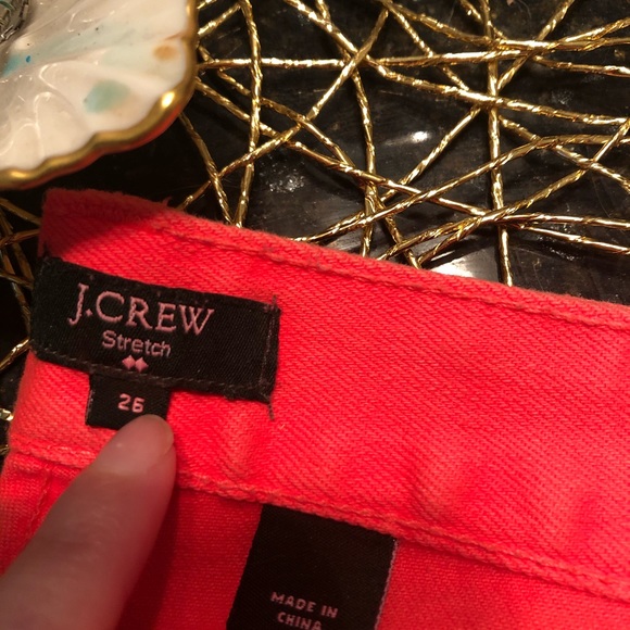 Bright peach J.Crew matchstick jeans - Picture 2 of 4